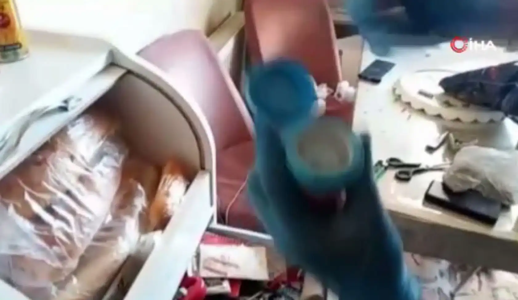 Uyuşturucu imalatı yapılan eve operasyon