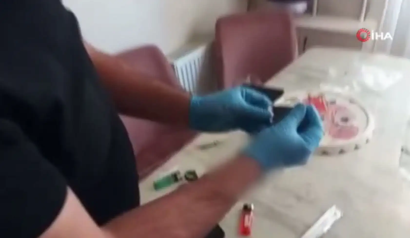 Uyuşturucu imalatı yapılan eve operasyon