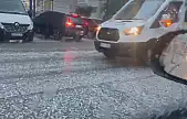Kayseri'ye dolu böyle yağdı
