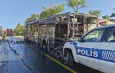 Otobüs alev alev yandı, küle döndü!