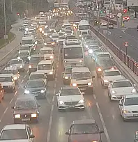 İşte Kayseri'de trafiğin kilitlendiği o anların görüntüleri!