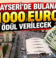 Kayseri'de bulana 1000 Euro ödül verilecek
