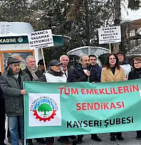 Kayseri'de Emekliler eylem yaptı!