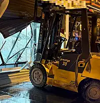 Kayseri'de film gibi hırsızlık! Forkliftle kuyumcu soydu