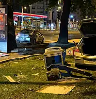 Kayseri'de kontrolden çıkan otomobil parkı birbirine kattı!