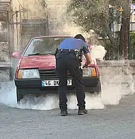 Park halindeyken alev aldı