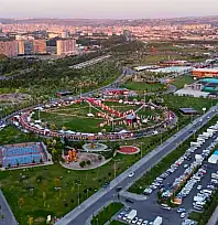 Kayseri'deki Millet Bahçesi'nde Yeşil bayrak hareketliliği