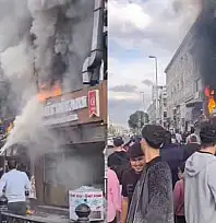Kayseri Sivas Caddesi'nde yangın! Görenler olay yerine koştu