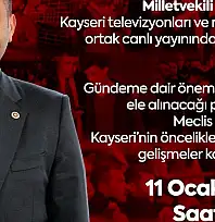 Milletvekili Ersoy ortak yayında soruları yanıtlayacak