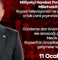 Milletvekili Ersoy ortak yayında soruları yanıtlayacak