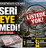 Türkiye'nin vergi rekortmenleri açıklandı!