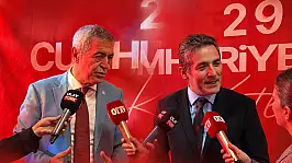 29 Ekim resepsiyonunda dikkat çeken sözler: Yücel ve Şener konuştu