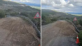 Kayseri'de bozulan yol onarılmaya başladı
