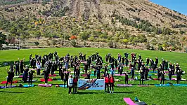 Ali Dağı'nda doğayla iç içe spor