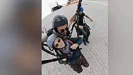 Ali Dağı'nda ezber bozan görüntüler! 77 yaşındaki Türkan teyze uçtu