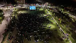 Kayseri'de dev ekranda Avrupa heyecanı