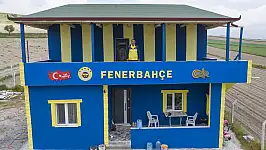 Kayseri'de sarı-lacivert ev dikkat çekti!