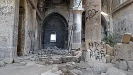 Kayseri'deki tarihi kilisenin son hali tepki çekti