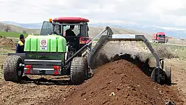 Talas'ta ahır atıkları gübreye dönüştürülüyor