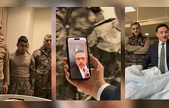 Bakan Çiftçi görüntülü bağlandı: Operasyonda yaralanan komiserle konuştu
