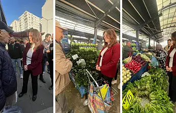 CHP Kayseri İl Başkanı Özer, çarşı pazarda dert dinledi: Vatandaş pazarda kiloyla değil, gramla, taneyle alış veriş yapıyor