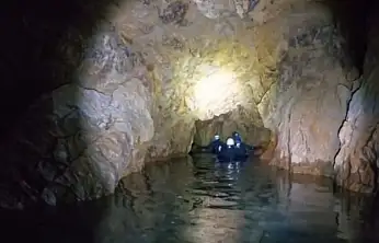 Develi'nin derinlikleri keşfediliyor! Gizemli mağarada dalış yaptılar