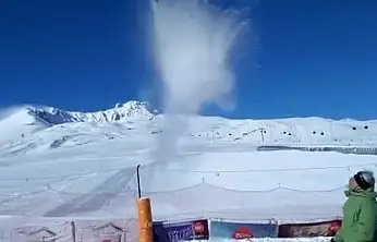 Erciyes'te kaynar su şovu!
