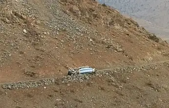 Kayseri'de beton mikseri uçuruma yuvarlandı