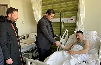 Kayseri'de operasyonda yaralandı! Baki Ersoy hastanede ziyaret etti