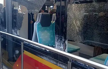 Kayseri'de Otobüs ile tramvay çarpıştı!