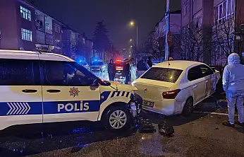 Kayseri'de polis aracı kazaya karıştı! 1 yaralı