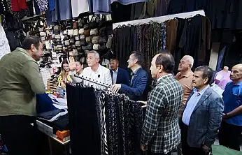 Kayseri'de selin vurduğu 800 yıllık çarşıda dert dinlediler