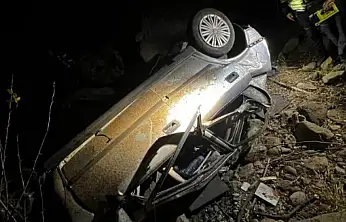 Kayseri'de tüyler ürperten kaza: Otomobil vadiye uçtu