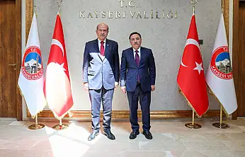 KKTC 5. Cumhurbaşkanı Kayseri'de! İlk ziyaret Vali Çiçek'e