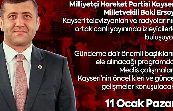 Milletvekili Ersoy ortak yayında soruları yanıtlayacak