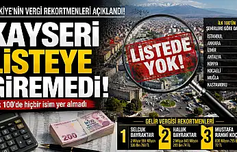 Türkiye'nin vergi rekortmenleri açıklandı!