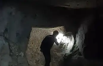 Ürgüpte yeni bulunan yeraltı şehrinin görüntüleri ortaya çıktı