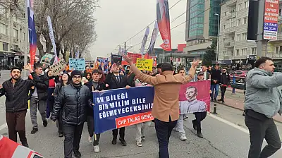 CHP'li gençler Kayseri'de yürüyüşe geçti!