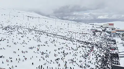 Erciyes bugün de doldu taştı!