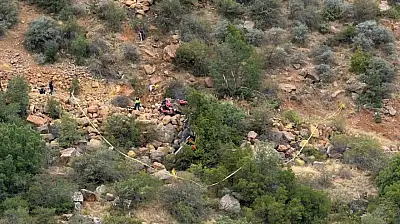 Yahyalı'da kaza: Uçuruma yuvarlanan vinçten acı haber