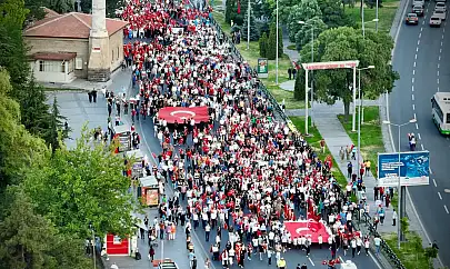 Kayseri'de '15 Temmuz Zaferin Adı Türkiye' yürüyüşü