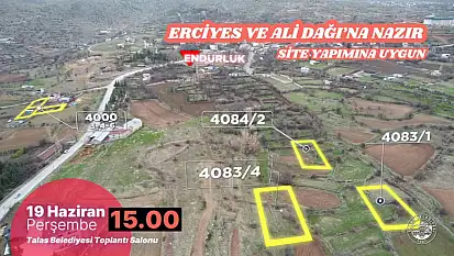 Kayseri'de yatırım yapmak isteyenler dikkat: Belediye villa parseli ve daire satacak