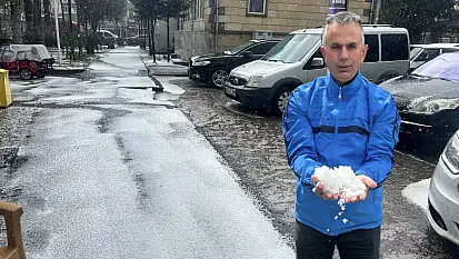 Kayseri'nin o ilçesi kısa sürede beyaza büründü! Aniden oldu