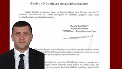 MHP'li Baki Ersoy'dan Kayseri Sanayisi için soru önergesi