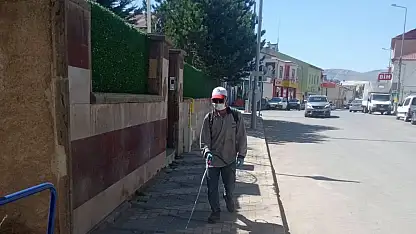 Sarız'da ara sokaklar ilaçlandı