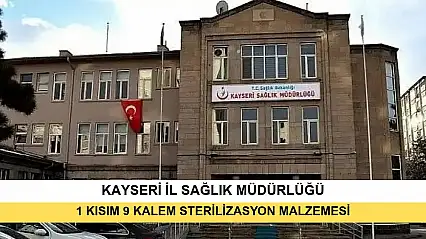 1 Kısım 9 Kalem Sterilizasyon Malzemesi