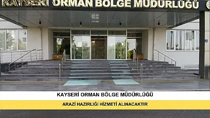 Arazi hazırlığı hizmeti alınacaktır