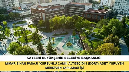 Mimar Sinan Pasajı (Kurşunlu Camii) Altgeçidi 4 (Dört) Adet Yürüyen Merdiven Yapılması İşi