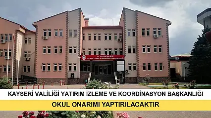 Okul Onarımı Yaptırılacaktır