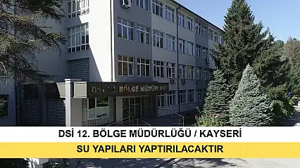 Su Yapıları Yaptırılacaktır